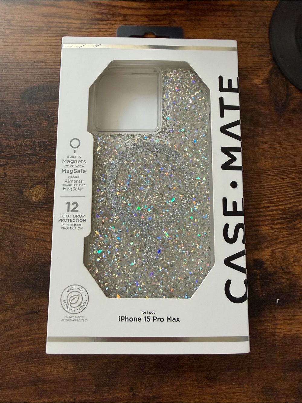 case-mate Silver Holographic Glitter iPhone 15 Pro Max Case